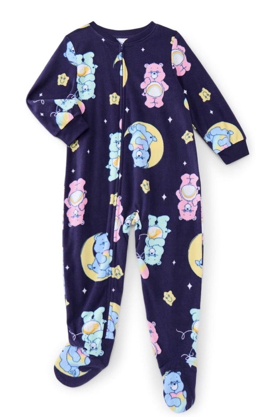 Care Bears Toddler Unisex One Piece Sleeper Pajamas, Size 3T